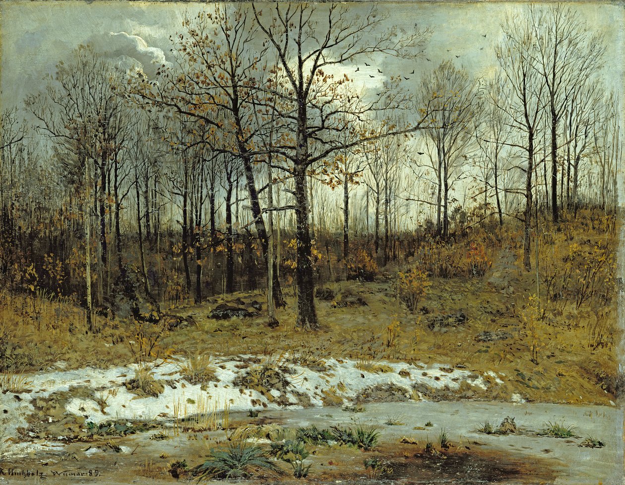 ワイマールの最後の雪、1889 作： カール・ブッフホルツ