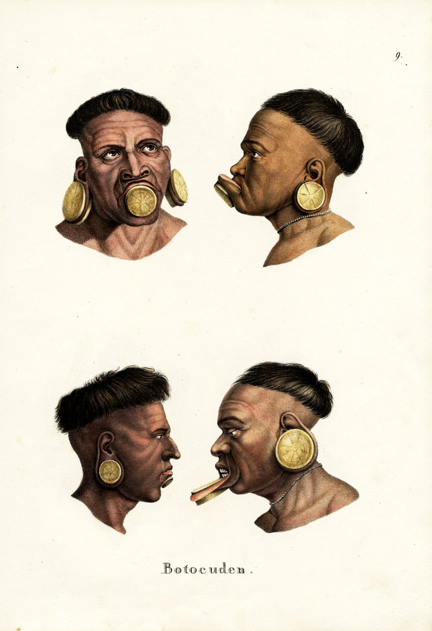 Botocudo People、1824 作： Karl Joseph Brodtmann