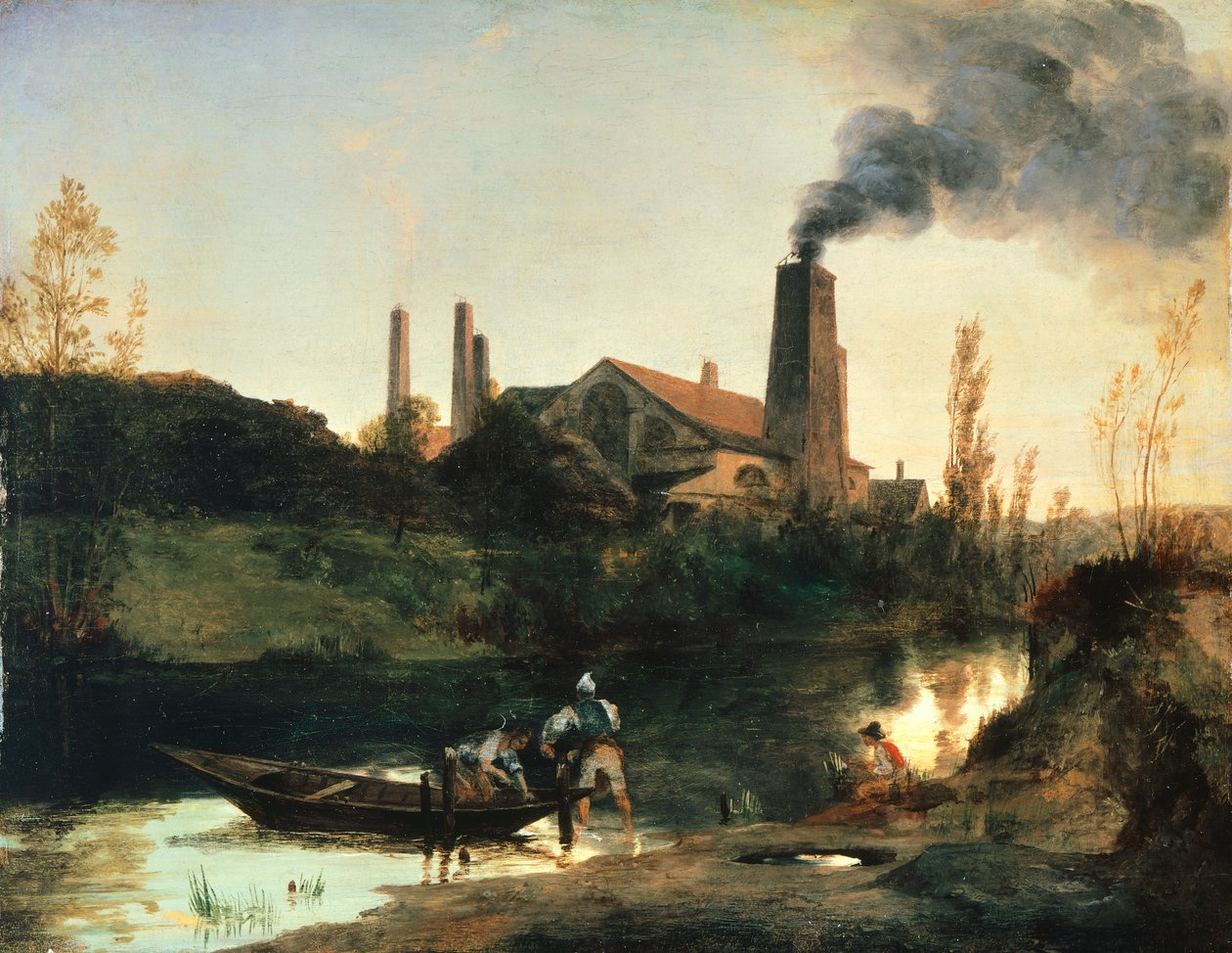 Eberswald Mill、1830 年頃、Charles Blechen (1798-1840) 作、油彩、25x33 cm 作： カール・ブレッヘン