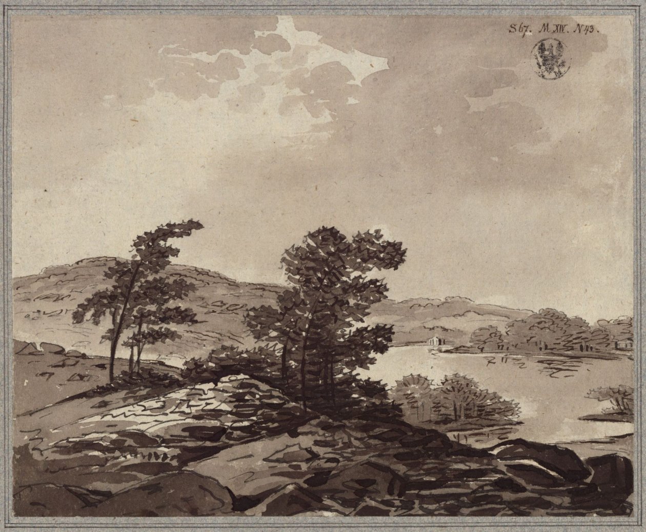 湖のある風景 作： カール・フリードリッヒ・シンケル