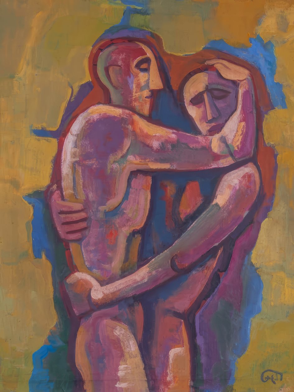 格闘する男性たち 作： 