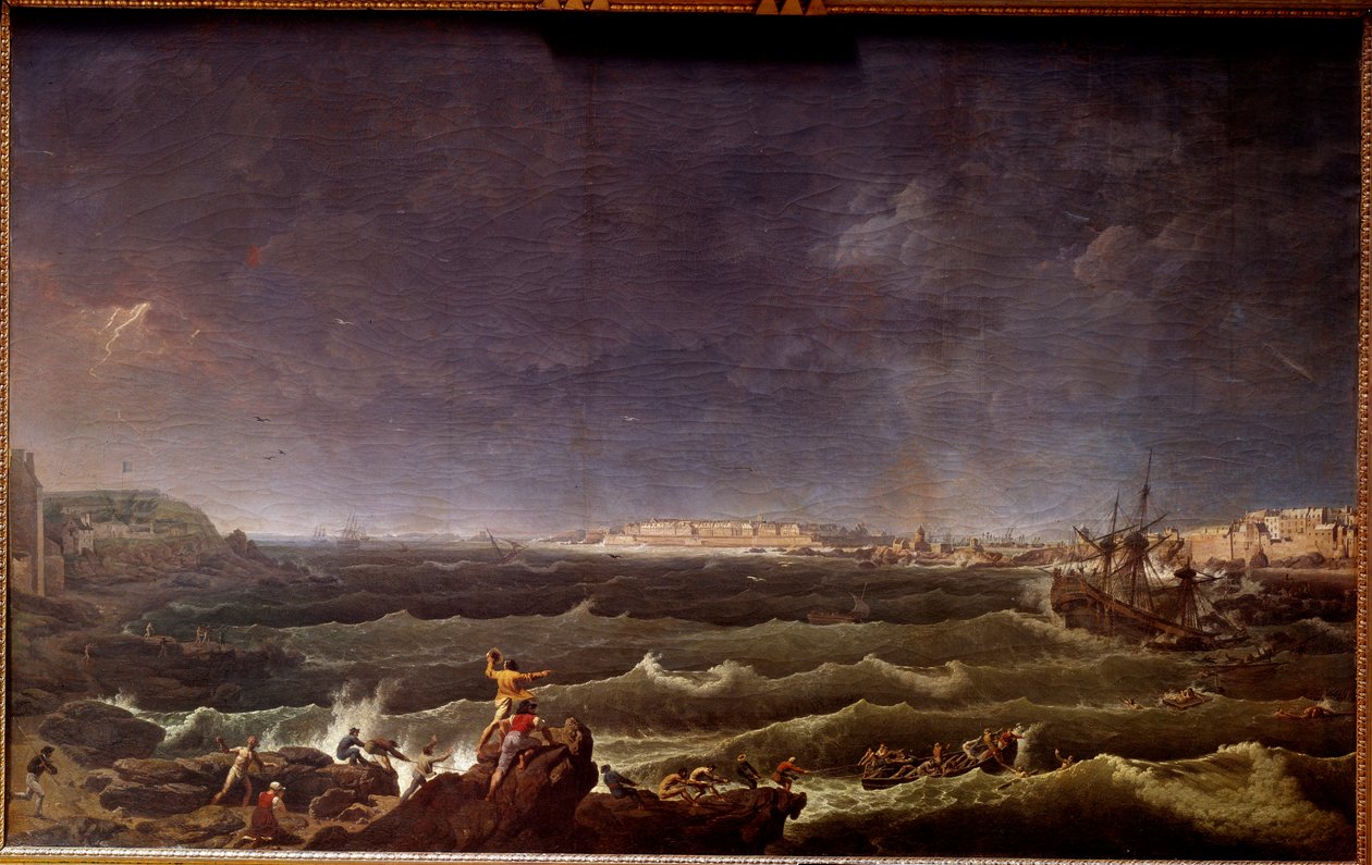 サン・マロ広場の天幕 カール・ハッケルト（1740-1800）による絵画 18世紀 パリ、海洋博物館 作： カール・ルートヴィヒ・ハッカート