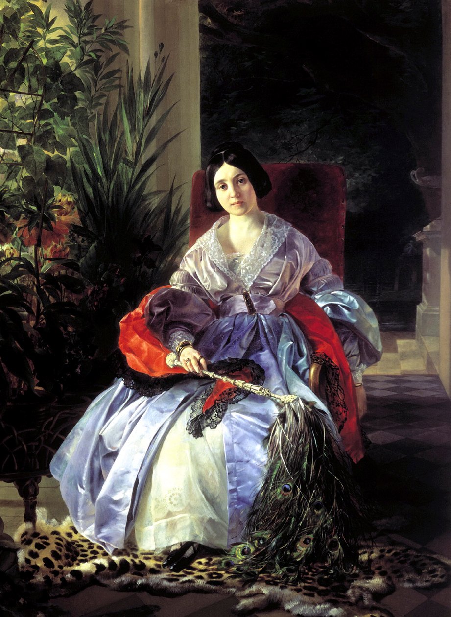 エリザヴェータ・パブロフナ・サルティコフ王女の肖像、1841年。 作： カール・パヴロヴィッチ・ブリューロフ