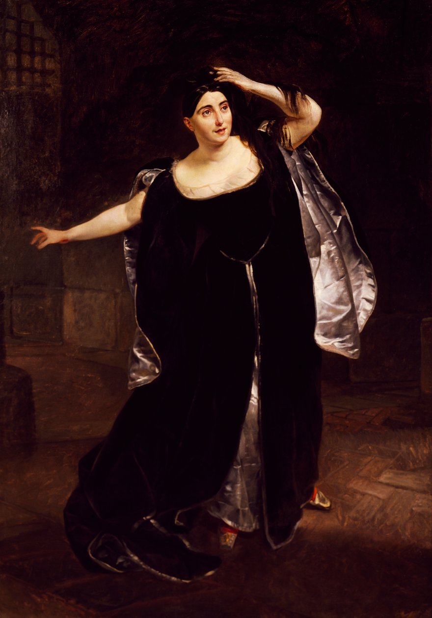 Giuditta Pasta (1797-1865) イタリアのソプラノ歌手、ガエターノ・ドニゼッティのオペラ「アンナ・ボレーナ」の狂乱の場面 作： カール・パヴロヴィッチ・ブリューロフ