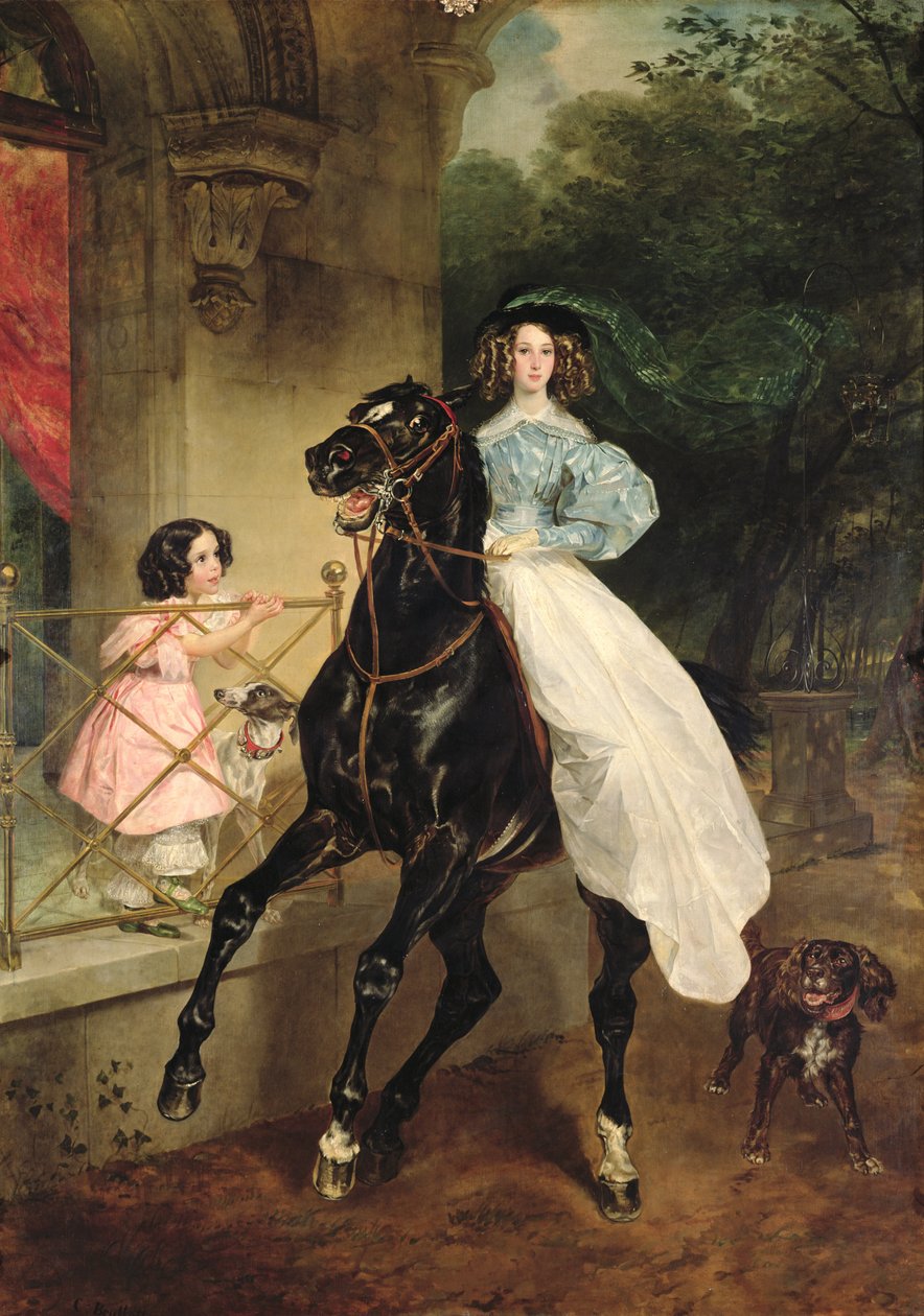 1832年、サモイロワ伯爵夫人の病棟、ジョバニーナとアマシリアパッチーニの肖像 作： カール・パヴロヴィッチ・ブリューロフ