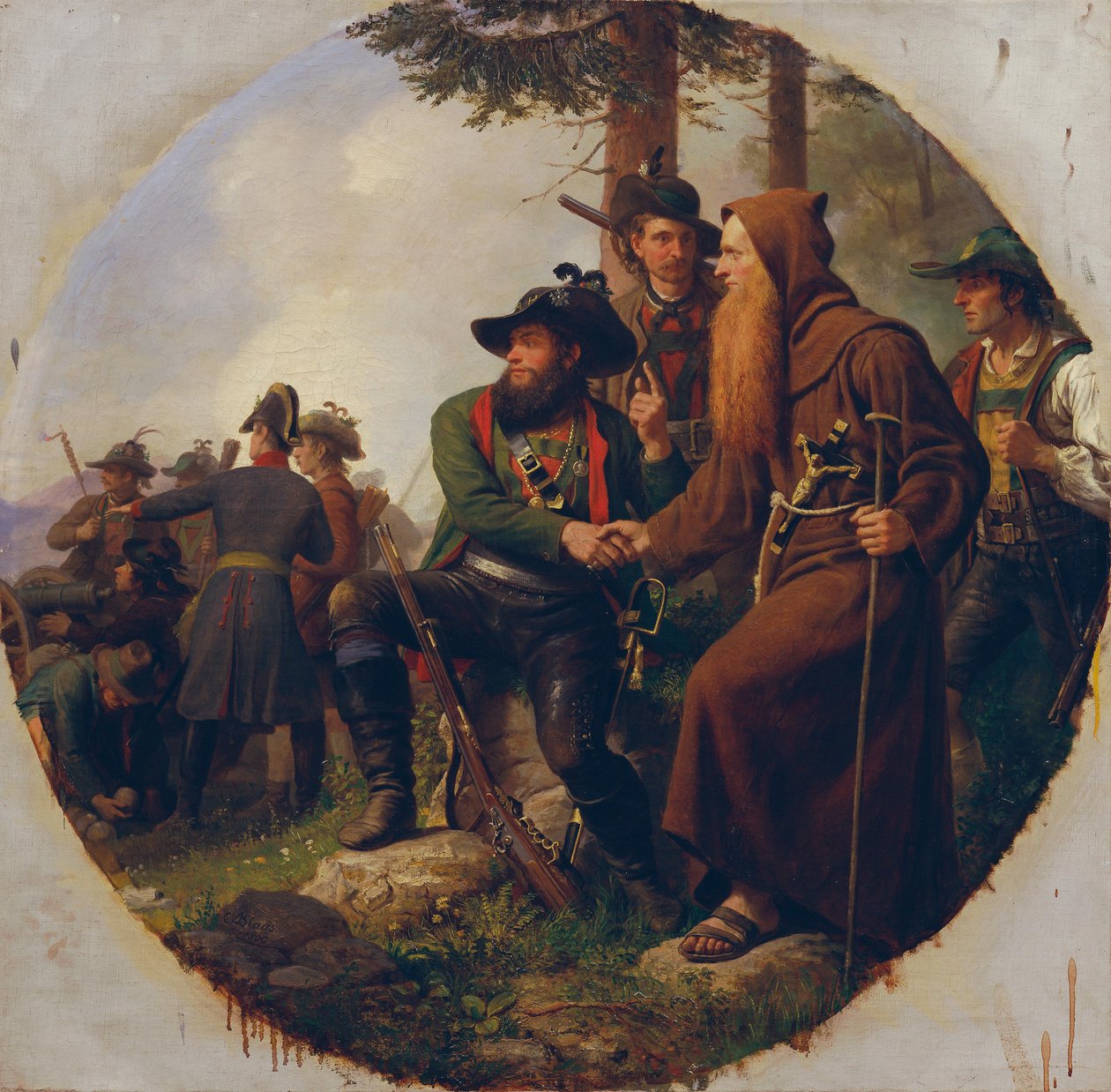 1809年、イゼル山での戦い 作： カール・フォン・ブラース