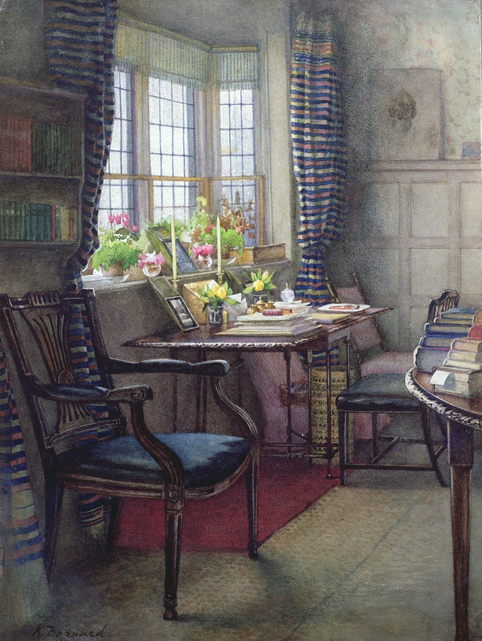 小屋の食器棚、ブレイ、バークシャー、1890年頃 作： ケイト・バーナード