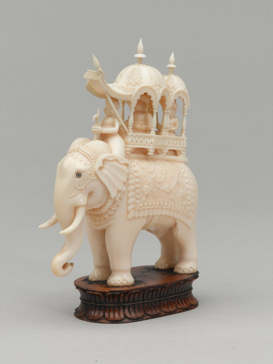 黒王、チェスの駒、インド、1820年頃 作： ケイト・エリザベス・バンス