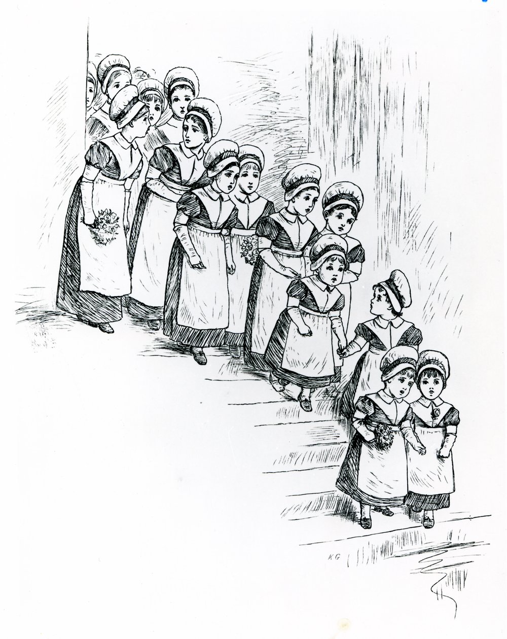Charity children, c.1880 (in engraving) 作： ケイト・グリーナウェイ