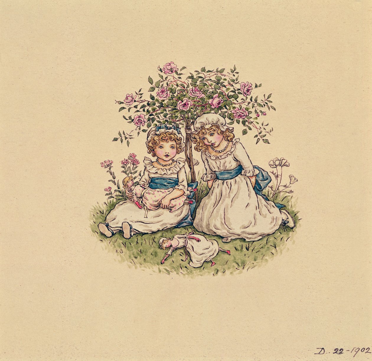 聖バレンタインデー1902のイラスト（紙にトイレ） 作： ケイト・グリーナウェイ