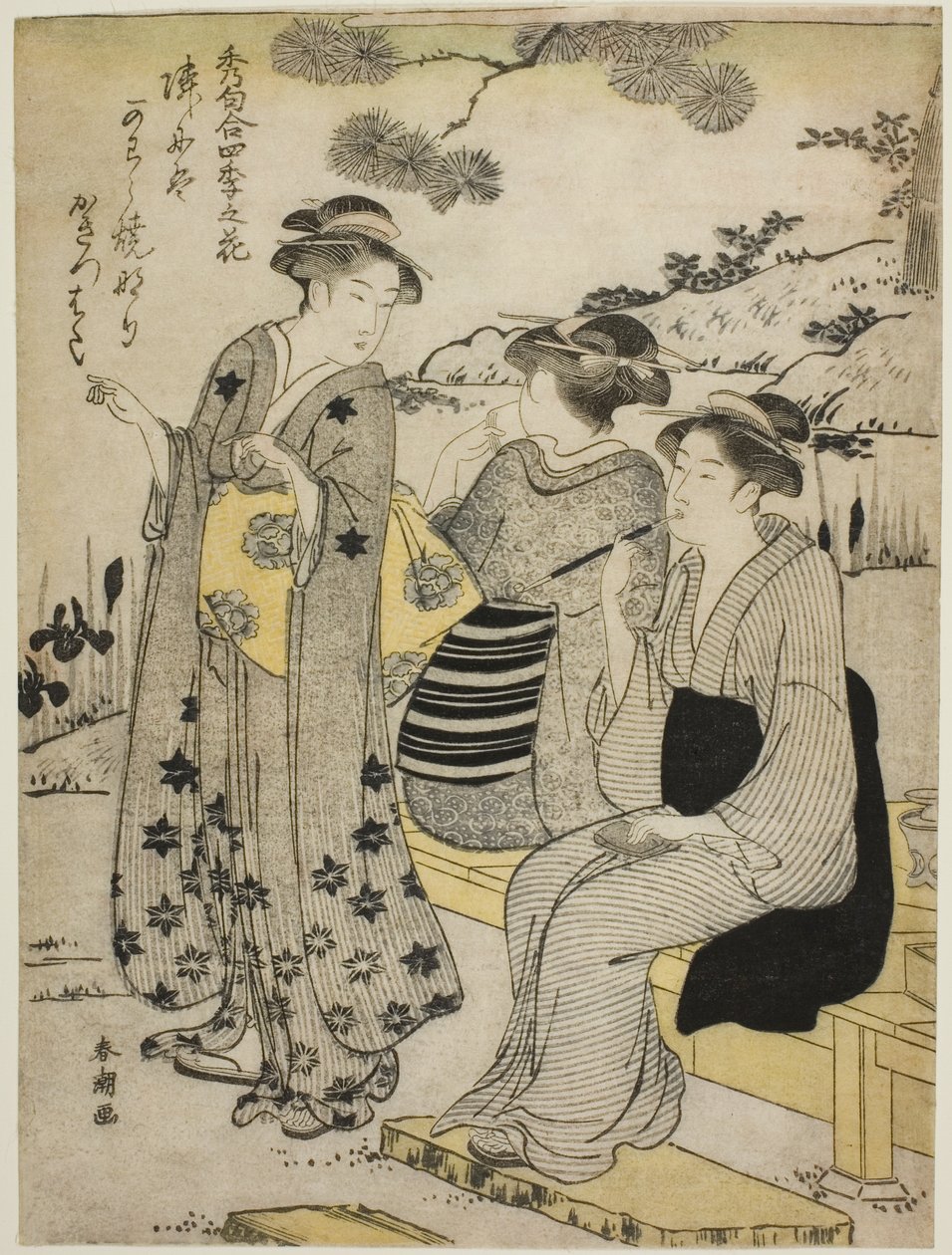 「四季合、四季の花」より 秋の菖蒲 作： 勝川春長