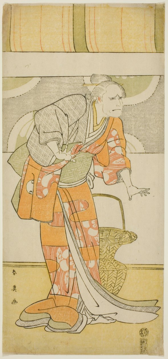源平柱暦』八条役 二代目嵐龍蔵 作： 勝川春栄