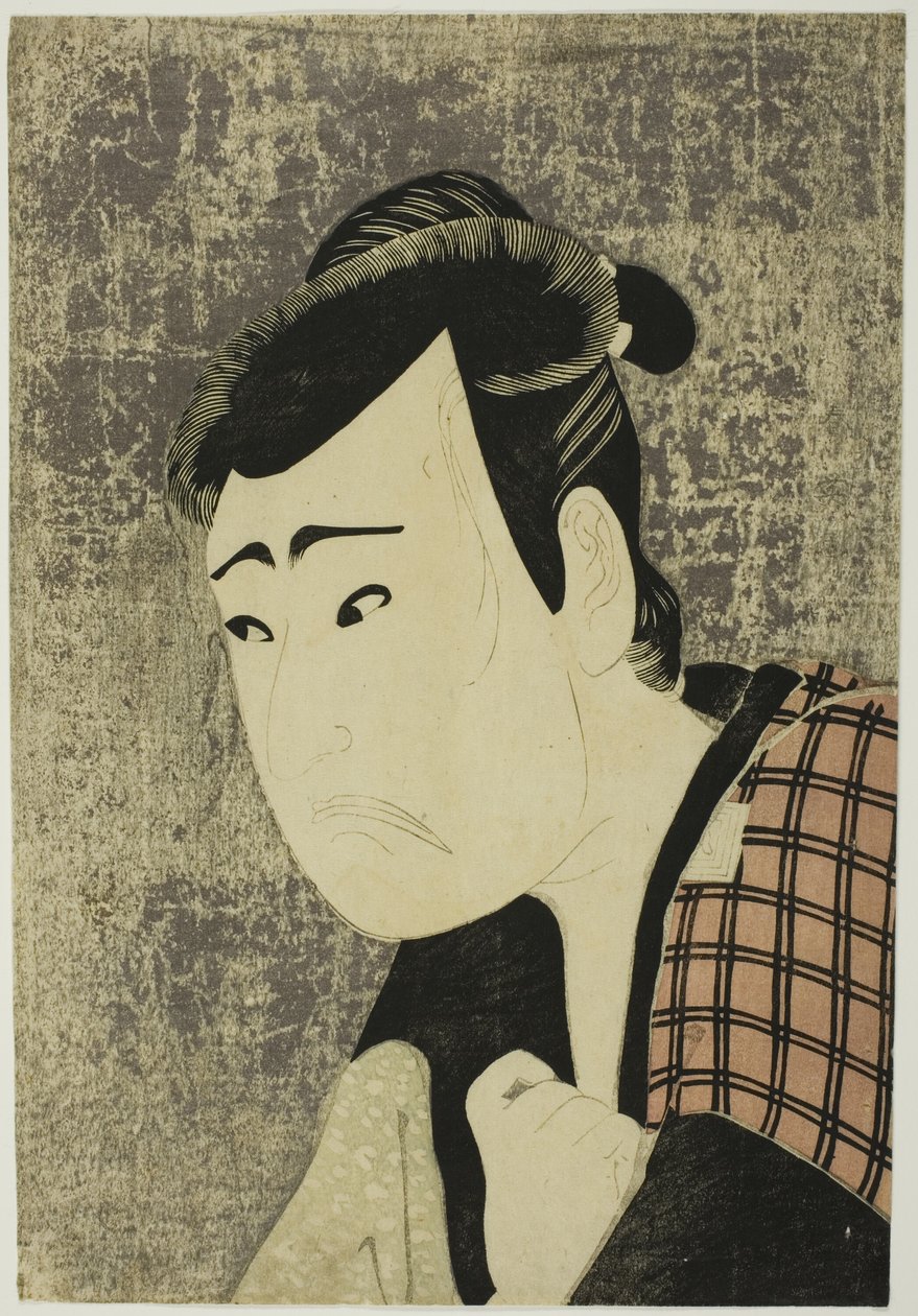 花あやめ文禄曽我』田辺文蔵役 三代目市川弥蔵の胸像 寛政6年（1794）5月5日より宮古芝居小屋にて上演 作： 勝川春栄