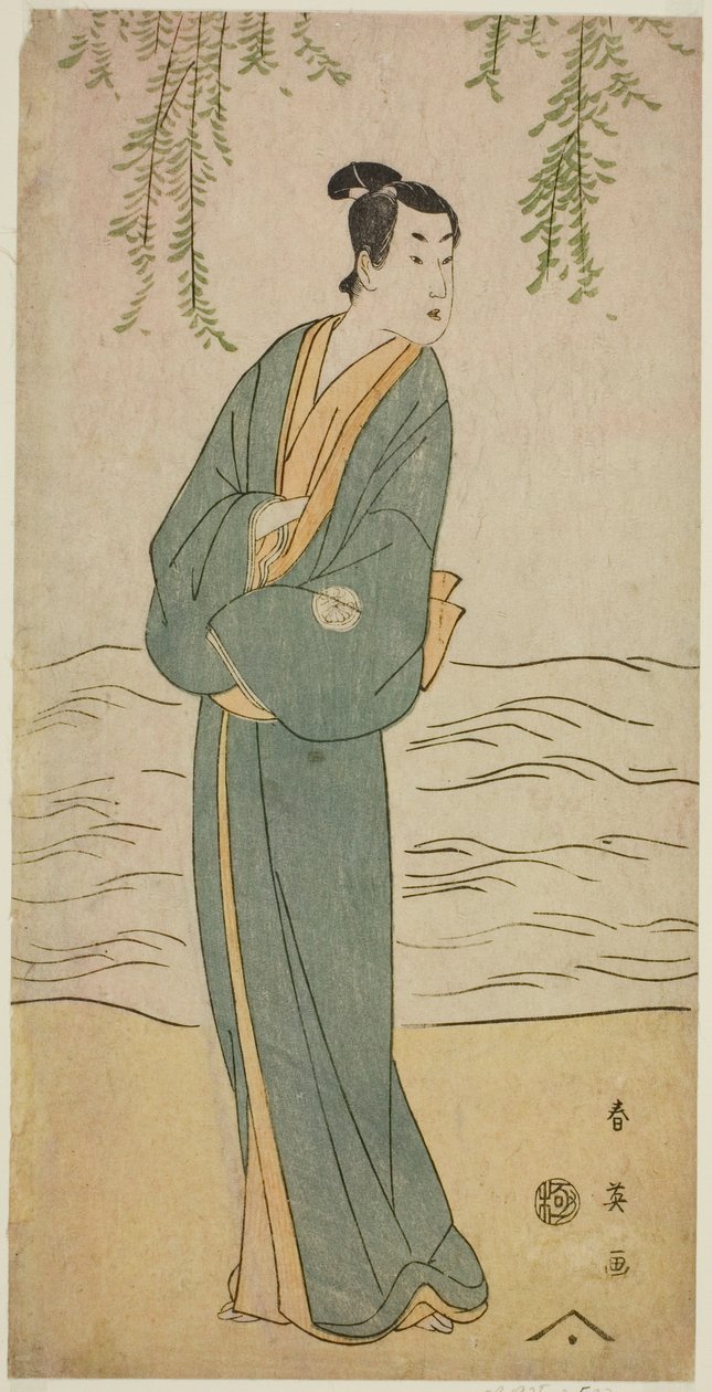 三代目瀬川菊之丞『須田の春芸者かたぎ』長吉役 寛政8年(1796)正月桐座公演 作： 勝川春栄