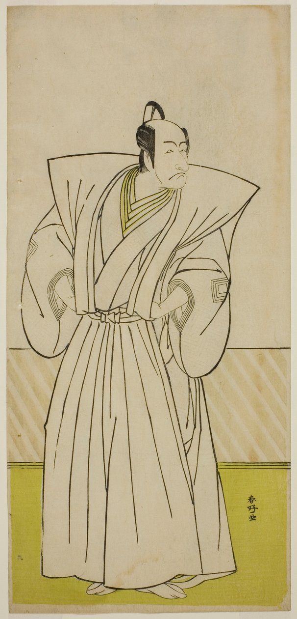 五代目市川團十郎が、天明8年（1780）9月に中村座で上演された『仮名手本忠臣なごりの蔵』（？ 作： 勝川春香®