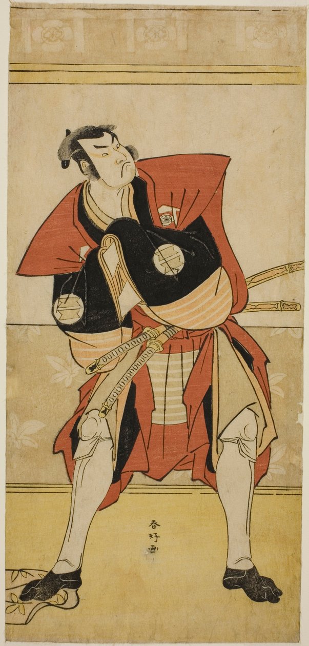 三代目坂田半五郎『春の錦 伊達染曽我』近江の琴田役 寛政二年（1790）二月中村座上演 作： 勝川春香®