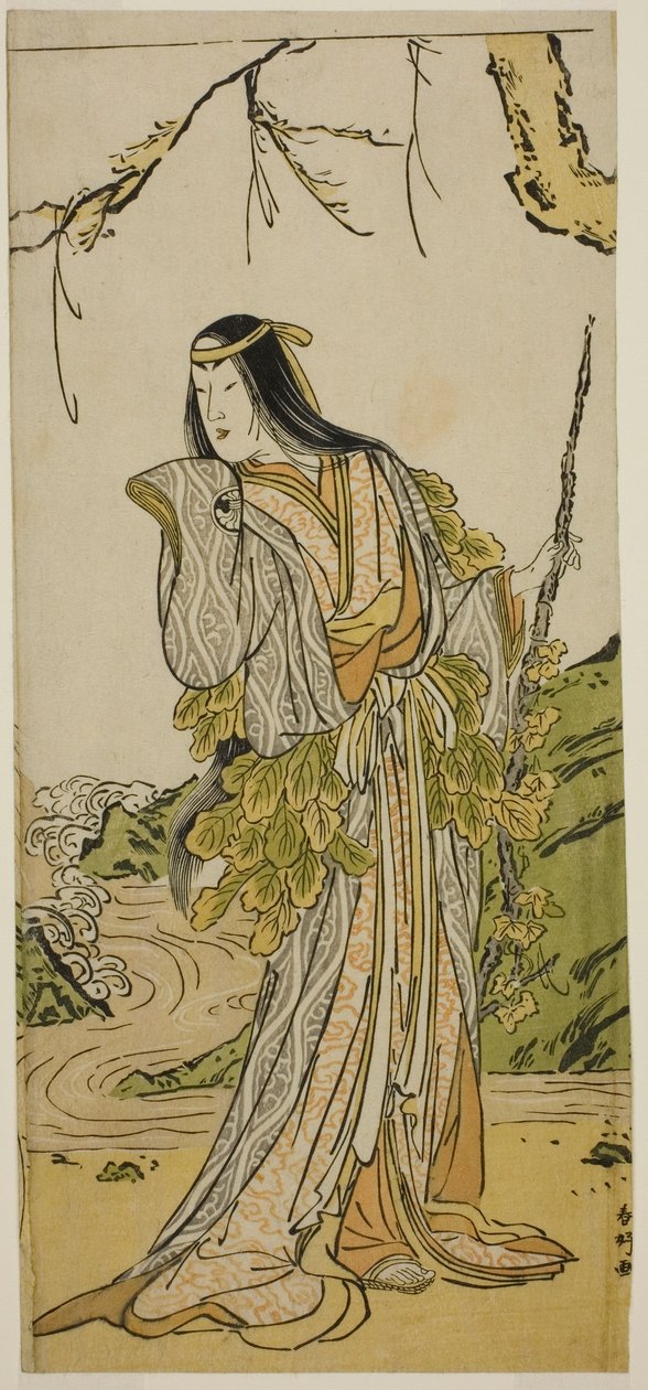 男山振袖源氏』山姥役の三代目瀬川菊之丞、天明5年（1785）11月桐芝居小屋にて上演 作： 勝川春香®