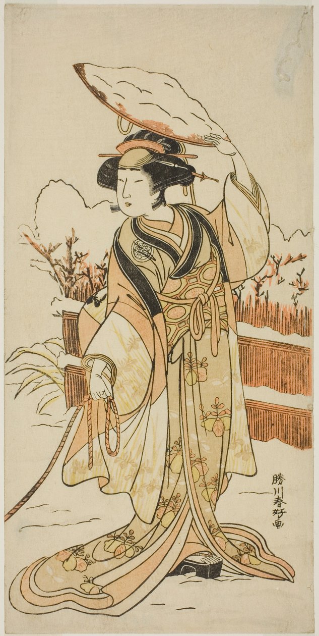 四代目吉沢あやめ、二階堂品之助の妹・宿木役で青砥孫三郎の妻・織江に変装、『本居宣長 栄鉢の記』中公新書で上演 作： 勝川春香®
