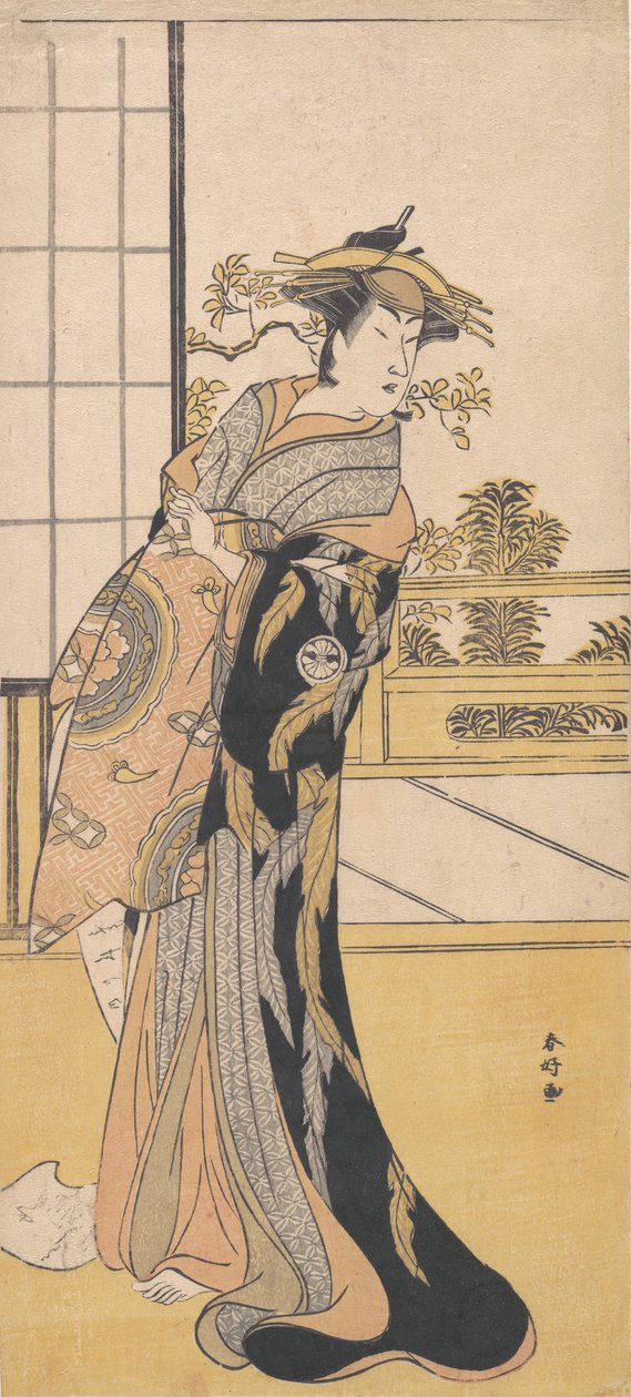 三代目瀬川菊之丞女形（1780年頃）。 作： 勝川俊子