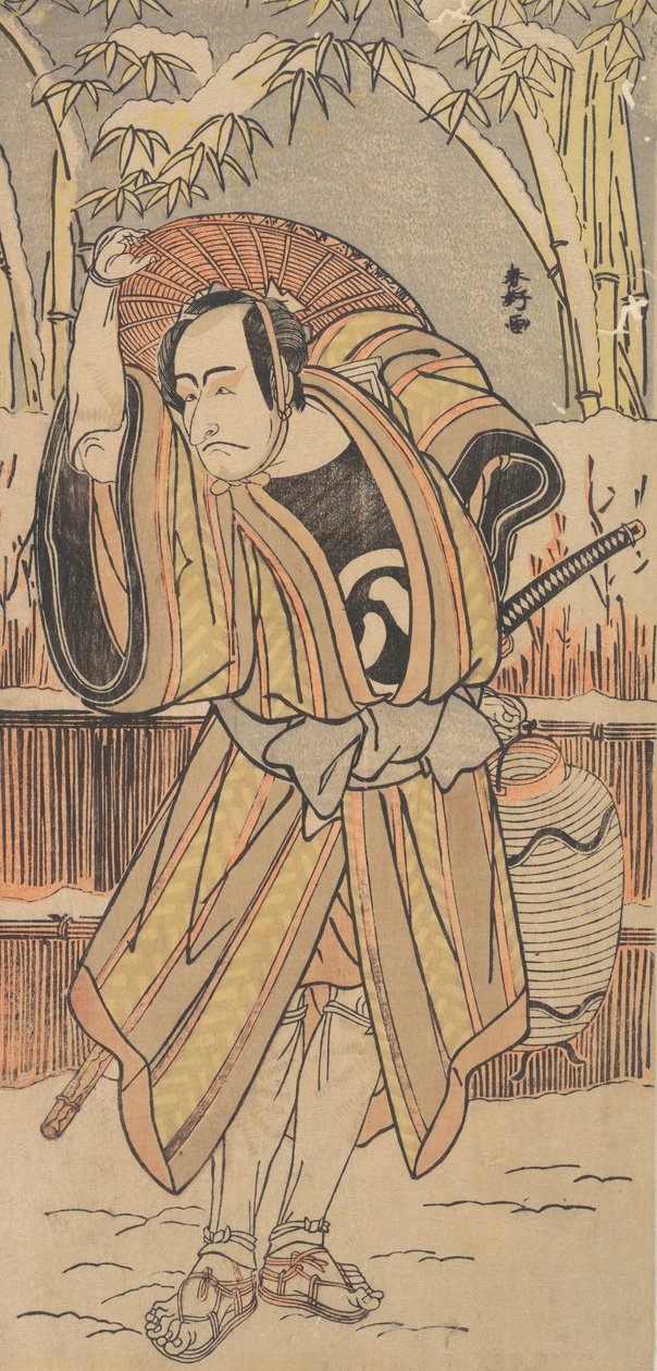 五代目市川團十郎冬装男 1788年 作： 勝川俊子