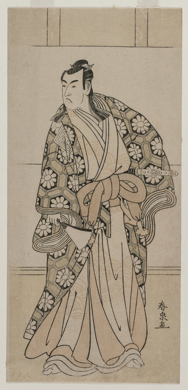 Ichikawa Monnosuke II as a Lord, 1780s.  作： 勝川春泉