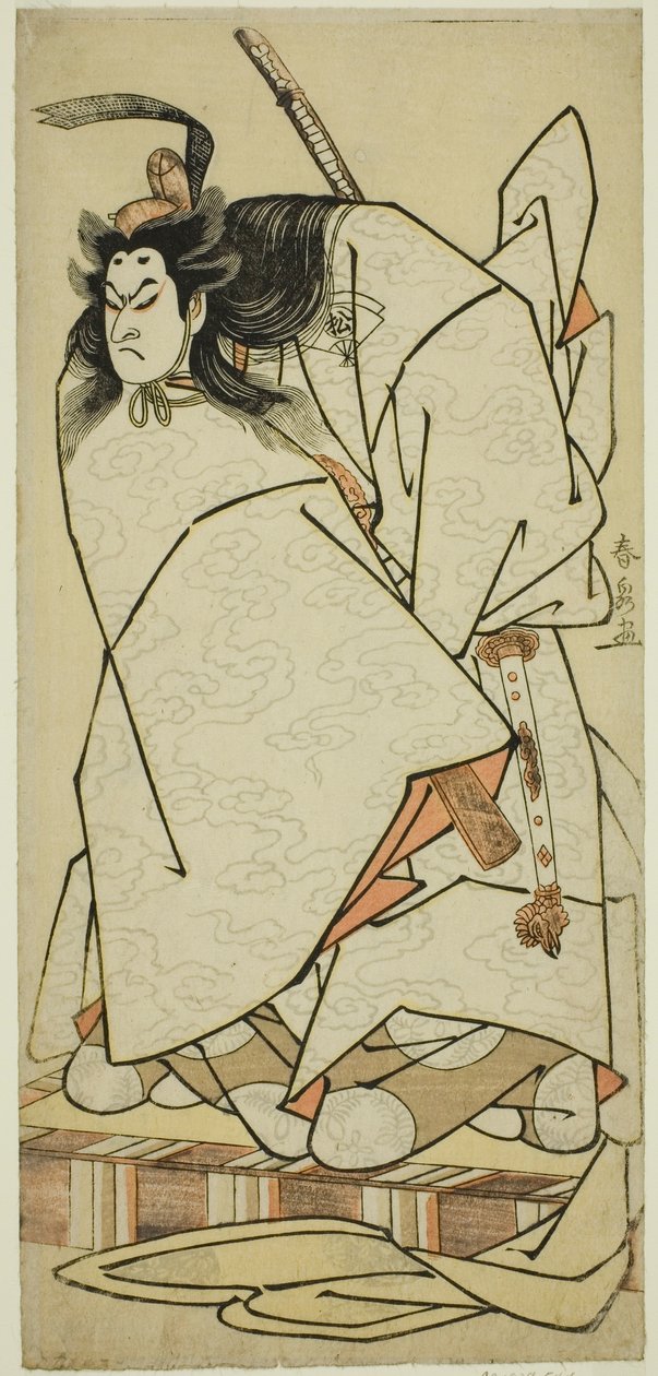 俳優・尾上松介初代・足利尊氏『雲居の花吉野若武者』十一月中村座、天明二年（1786） 作： 勝川春泉