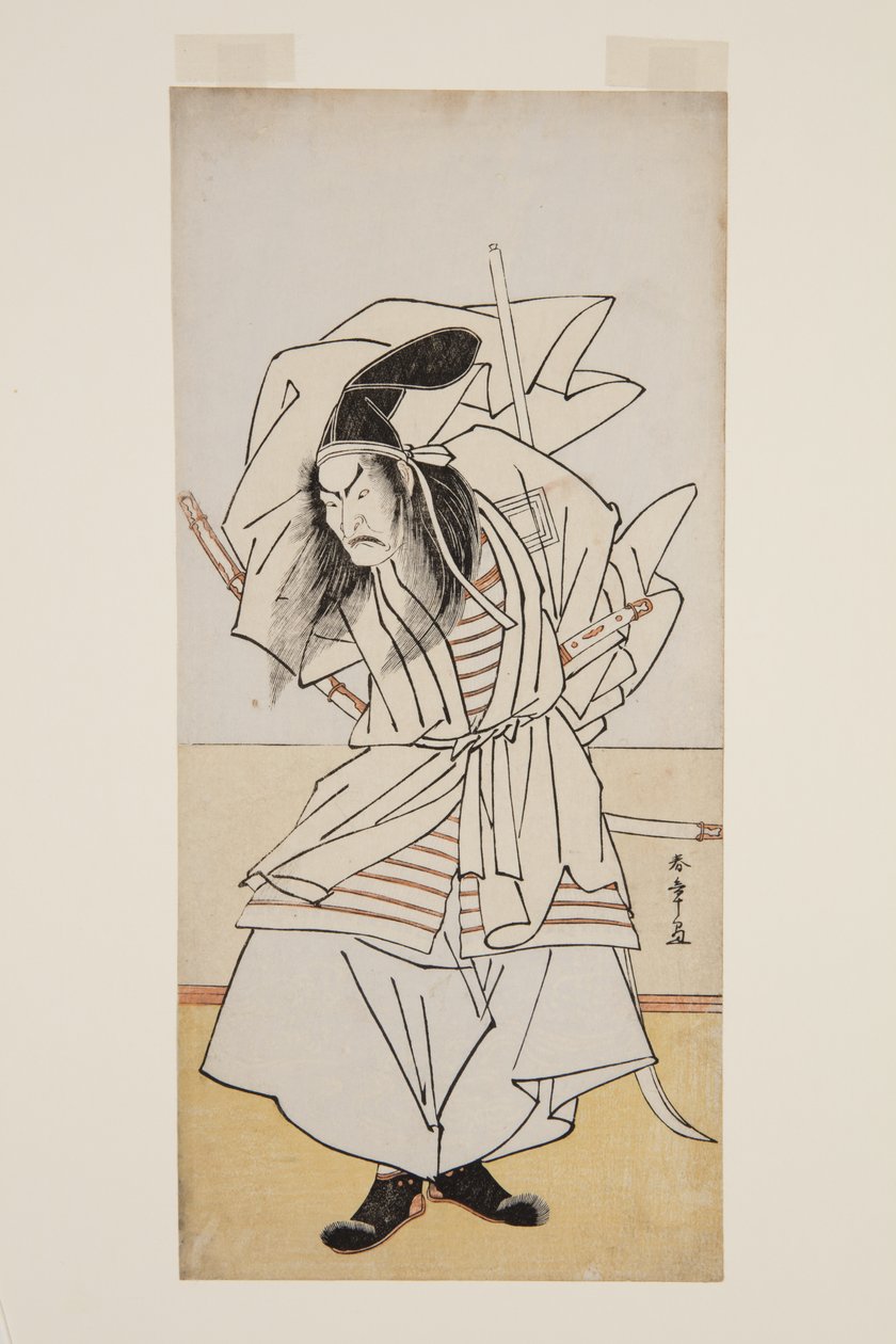 アクターいちかおダンガー？ VSとももり（黒木版画） 作： 勝川春章