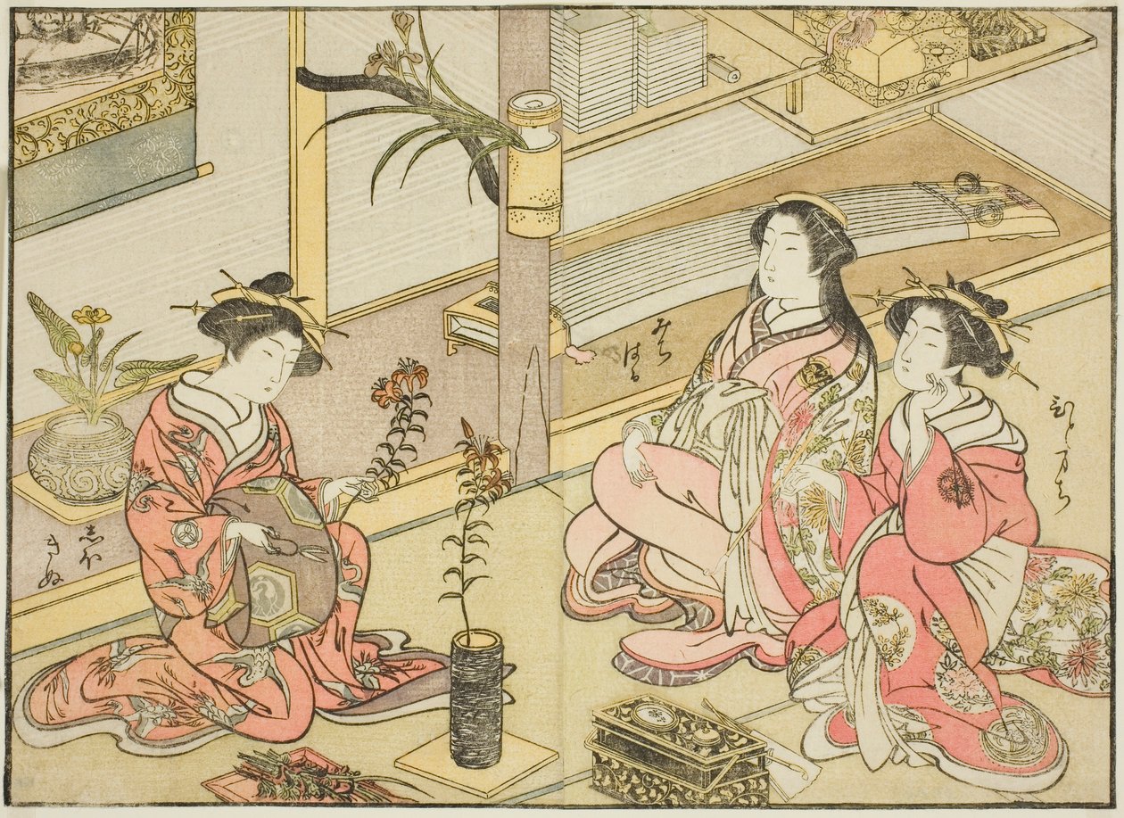角蔦屋の娼婦 単行本『清露美人合わせ姿鏡』より 1 作： 勝川春章