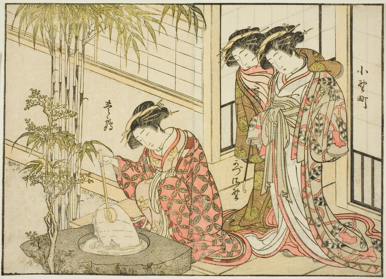 丸屋の娼婦 単行本『清露美人合わせ姿鏡』より 2 作： 勝川春章