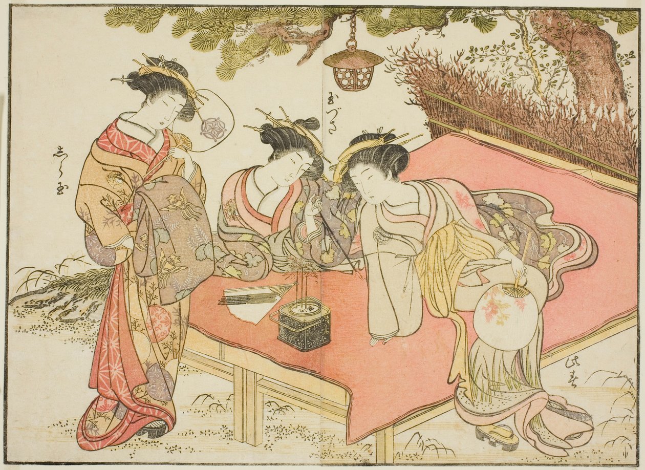 八田屋の娼婦 著書『清露美人合わせ姿鏡』より 1 作： 勝川春章
