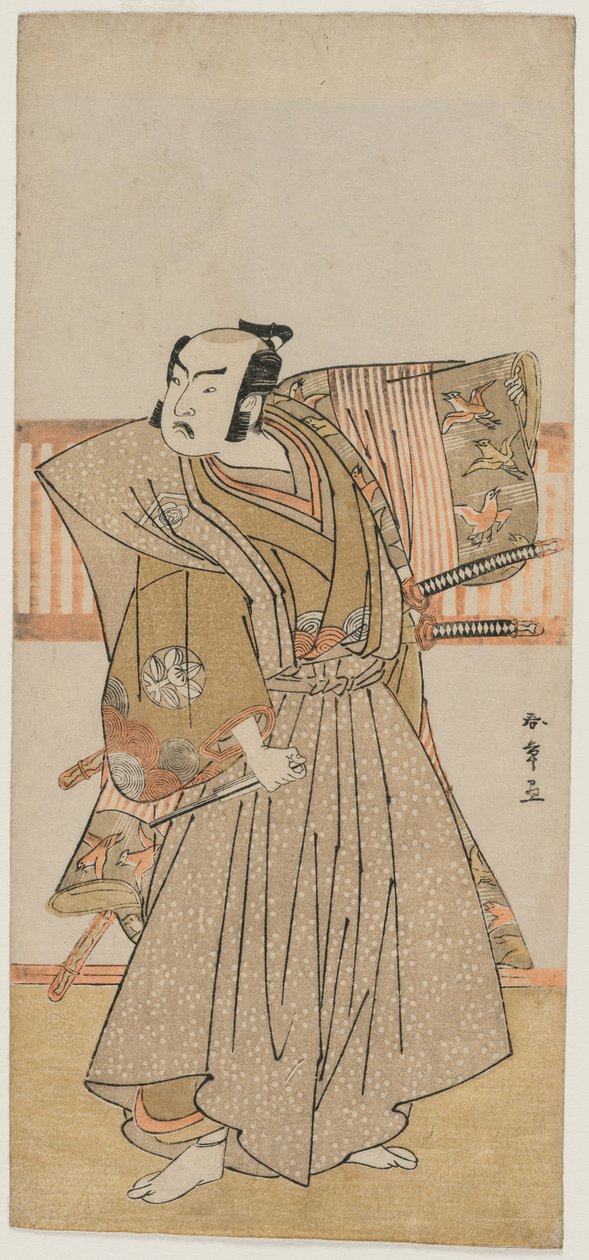Ichimura Uzaemon IX as Soga no Juro, mid 1770s.  作： 勝川春章
