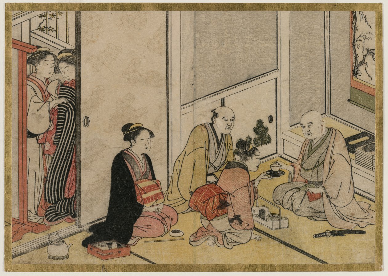 インテリアシーン。 作： 勝川春章
