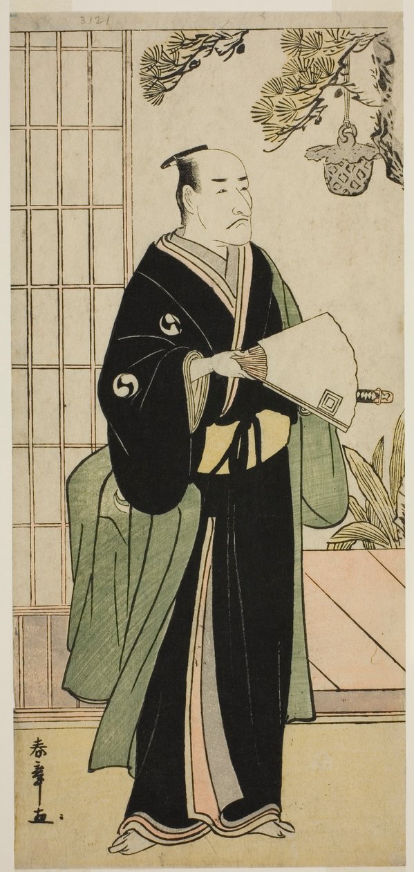 役者市川團十郎 五代目大星由良之助 仮名手本忠臣蔵 五月中村座 1783年 作： 勝川春章