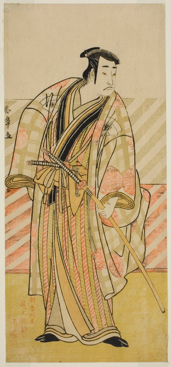 役名不明の俳優・尾上松介初代 作： 勝川春章