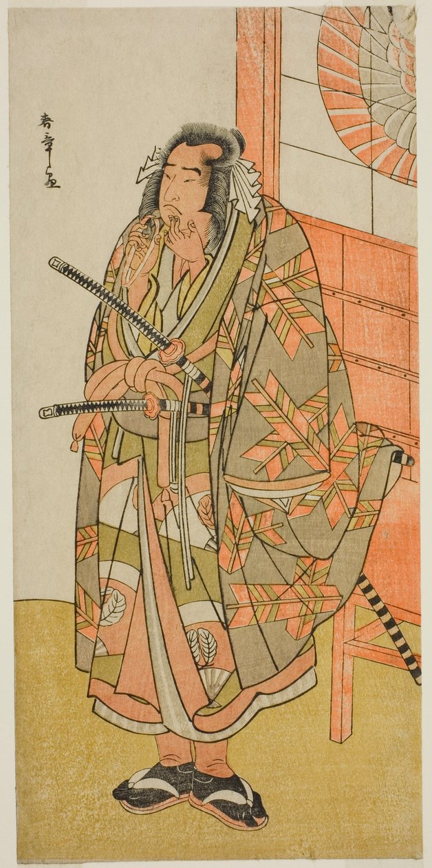 役名不明の俳優・尾上松介初代 作： 勝川春章