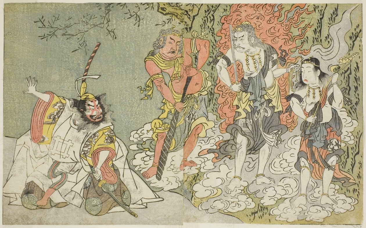 桟敷席「吹かへて月も吉原」 1771-72年頃（錦絵 作： 勝川春章