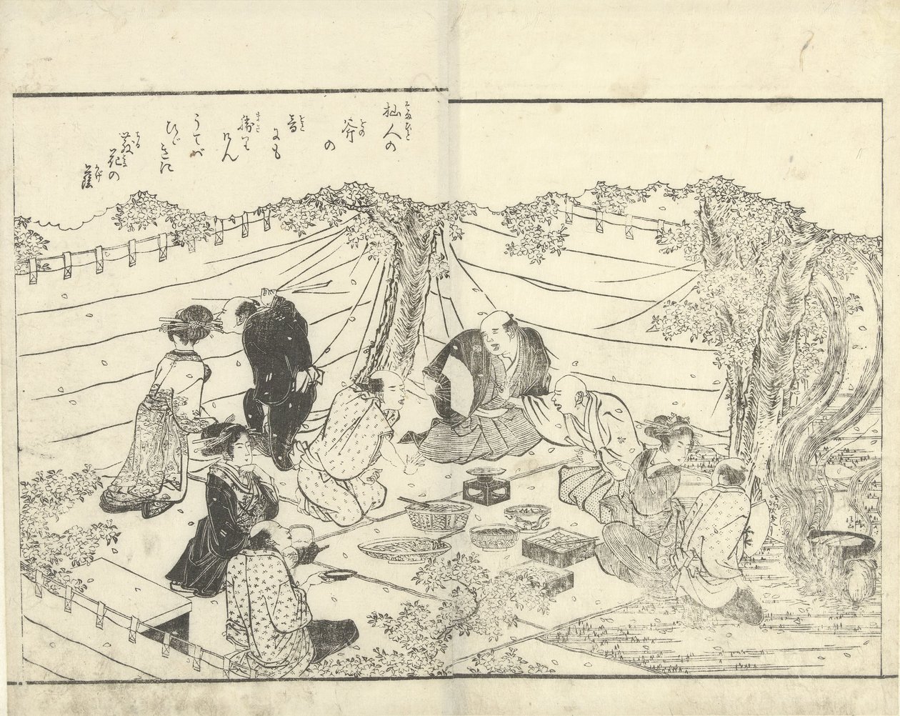 桜の下の会社 作： 勝川春亭