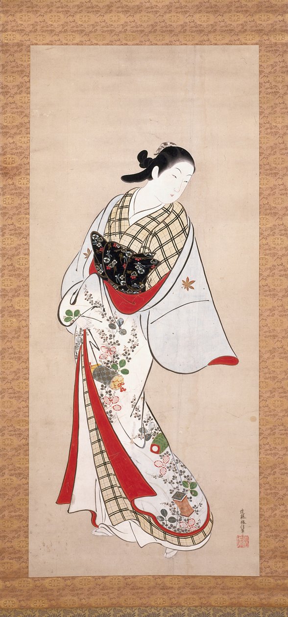 高尾の肖像（紙に墨・彩色） 作： 近藤勝信