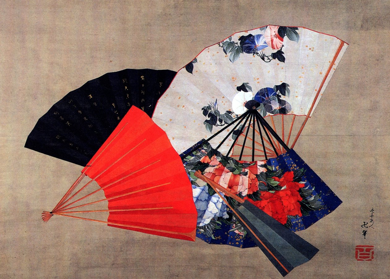 5人のファン 作： 北斎勝鹿
