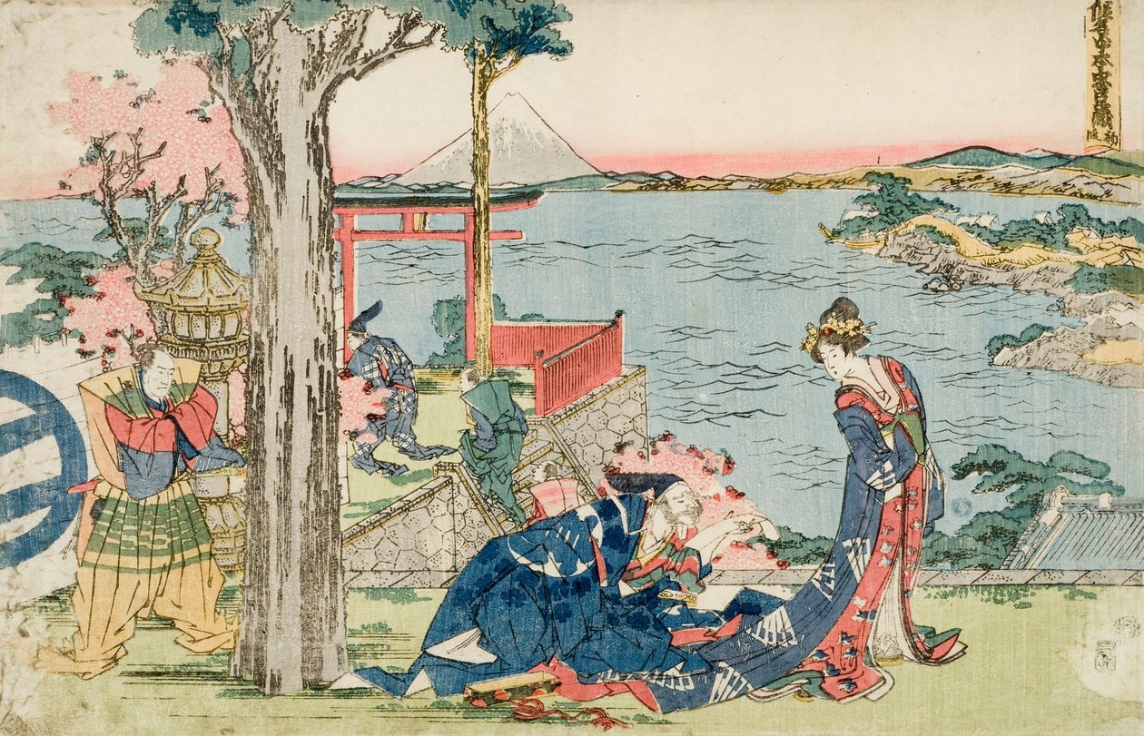 木版画 作： 北斎勝鹿
