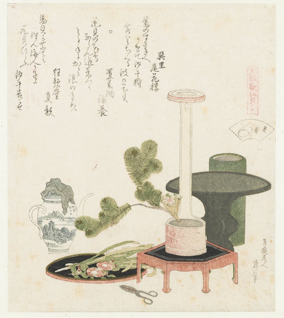 花殻 花外 元禄歌と貝殻の比較（連載タイトル） 元禄化戦懐合 作： 北斎勝鹿