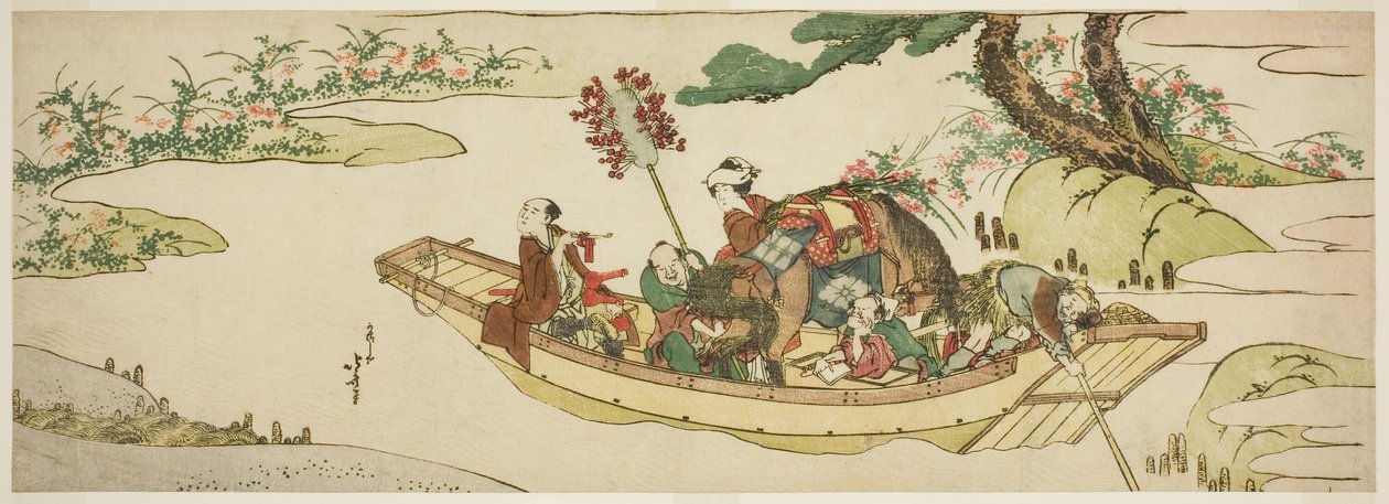 渡船 作： 北斎勝鹿