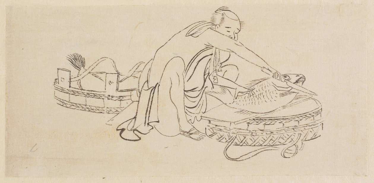 魚屋 作： 北斎勝鹿