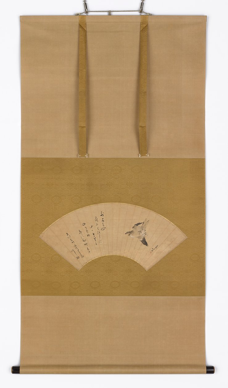 空飛ぶカッコウ、江戸時代、約。 1809年。 作： 北斎勝鹿