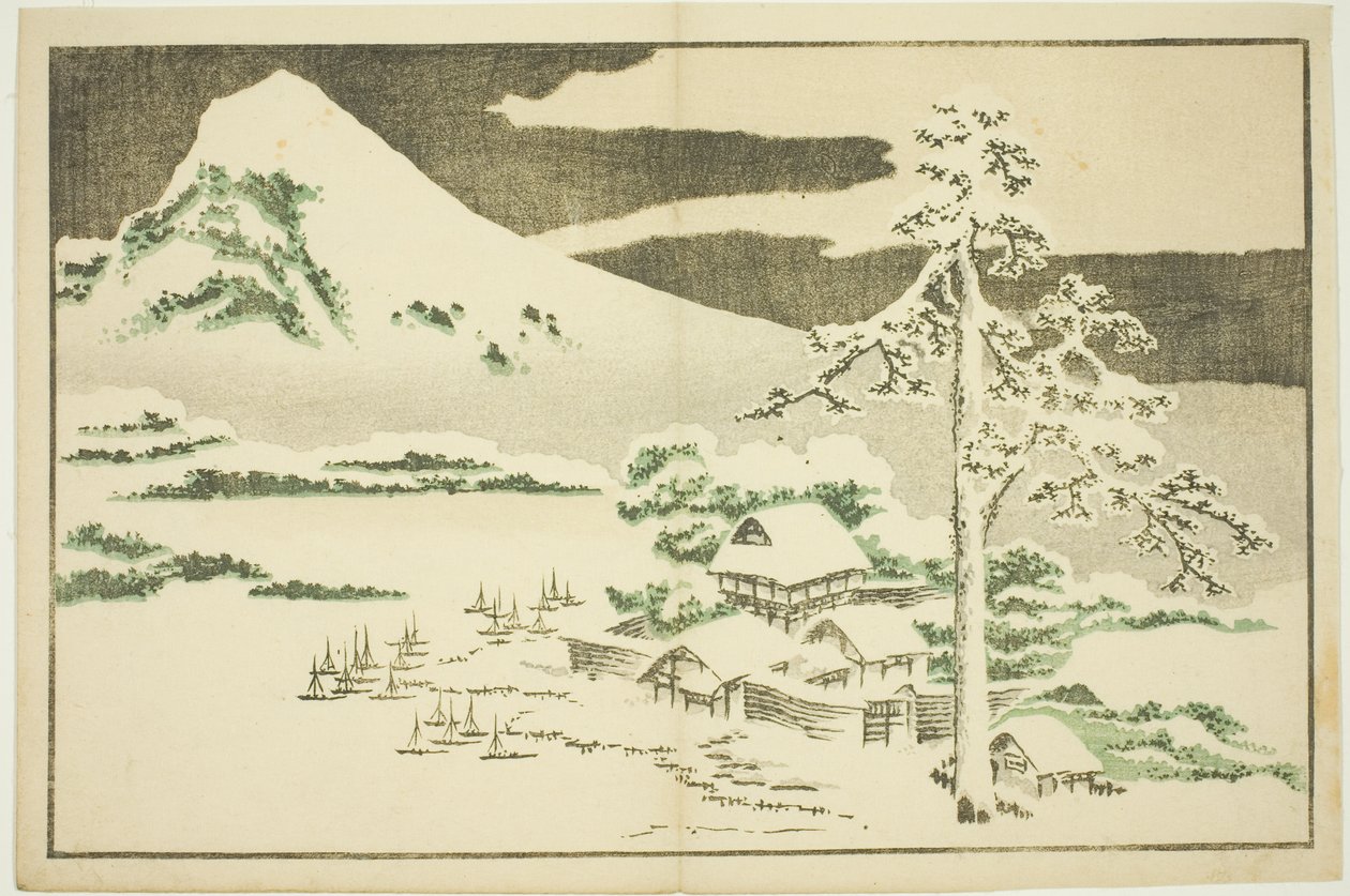 冬の富士山 写生北斎図鑑（北斎写真画譜）