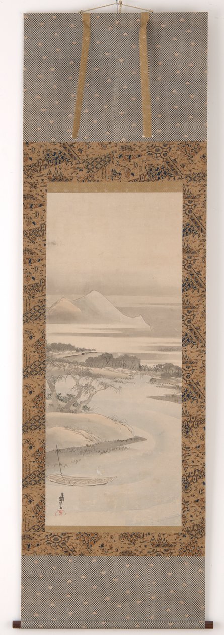 川の風景、1760 年から 1849 年。 作： 北斎勝鹿