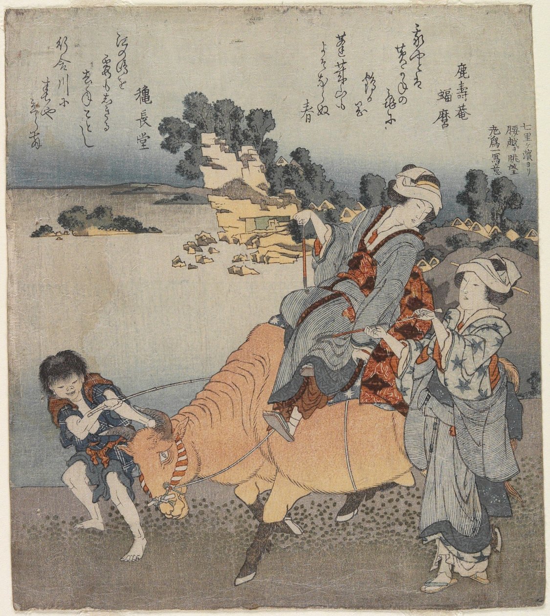 View from Shichiri-ga-hama, 1820-1834 作： 北斎勝鹿