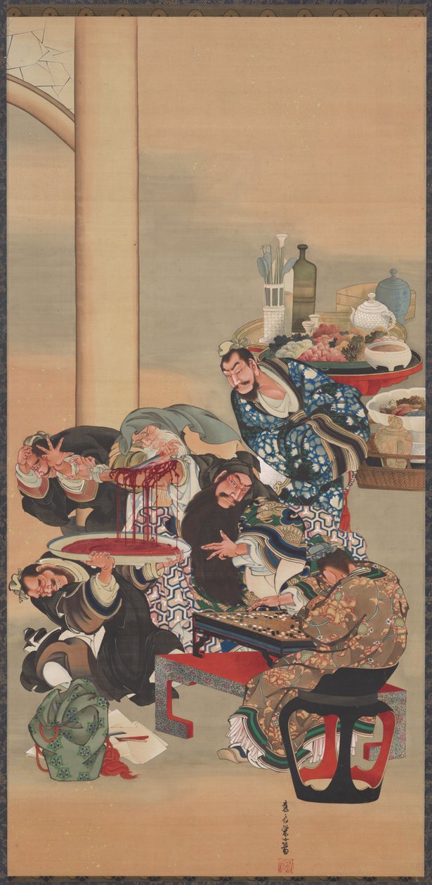 関羽の腕で手術 作： 葛飾応為