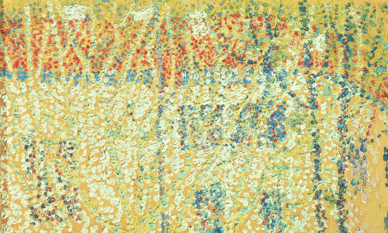 風景、1906-08年（段ボールに油彩） 作： カジミール・セヴェリノヴィチ・マレーヴィチ