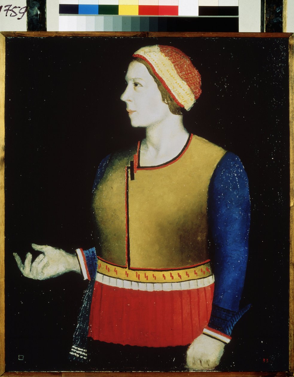 芸術家の妻の肖像。 Kasimir Severinovich Malevich（Malevich、Malevich）（1878-1935）による絵画、キャンバスに油彩 作： カジミール・セヴェリノヴィチ・マレーヴィチ